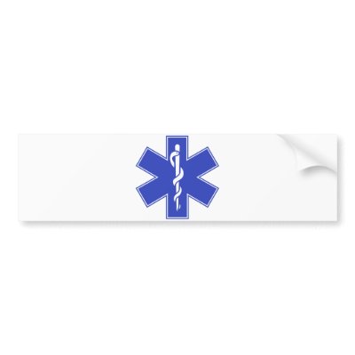 Blue Pink Aqua Baby Hot  Nurse EMS Star of Life Bumper Stickers by inquester