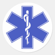 Blue Pink Aqua Baby Hot  Nurse EMS Star of Life Stickers