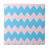 Blue Pink Chevron Tiles