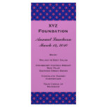 Blue pink Circles Menu Custom Rack Card