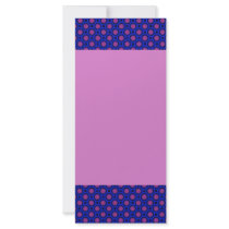 blue pink circles customized rack card