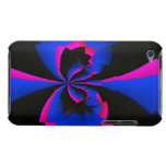 Blue pink fractals iPod touch case