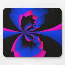 Blue pink fractals mousepads