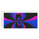 Blue pink fractals personalized rack card
