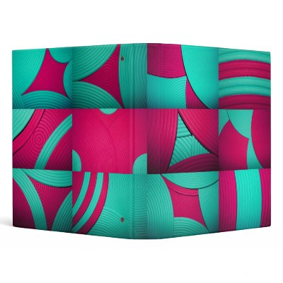 Blue & Pink Kaleidoscope 1" Avery Binder by colourmatt