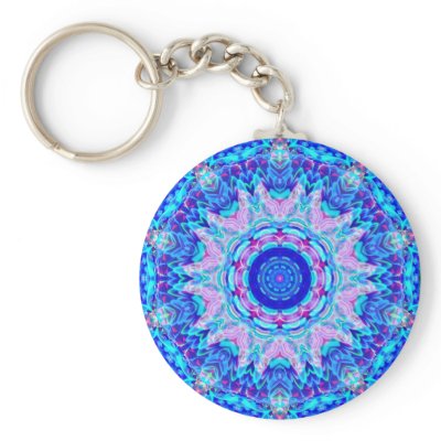 Blue Pink Kaleidoscope Keychain keychain