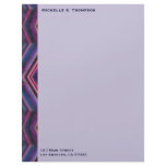 blue pink personalized letterhead