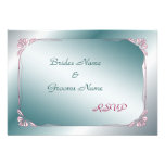 Blue, Pink & Mint RSVP cards invitations