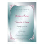 Blue, Pink & Mint  Wedding Invitation invitations