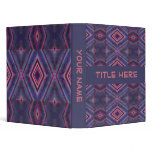 blue pink pattern binders