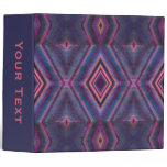 blue pink pattern binders