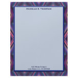 blue pink pattern letterhead