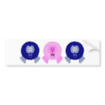 Blue Pink Pom Pom Babies Bumper Sticker