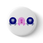Blue Pink Pom Pom Babies Button