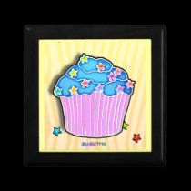 Blue & Pink Pop Art Cupcake Gift Box gift boxes