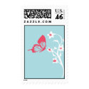blue-pink postage