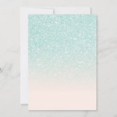 Blue Pink Sparkly Glitter Ombre Photo Sweet Invitation Zazzle