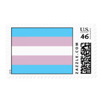 Blue Pink Stripe Postage Stamps