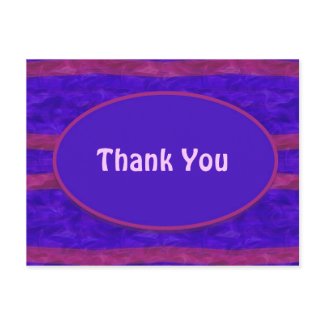 Blue pink Thank You Postcard