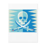 Blue Pirate Skull and Crossbones Post Cards