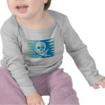 Blue Pirate Skull and Crossbones T-shirts