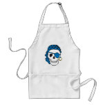 Blue Pirate Skull Apron