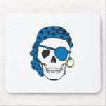 Blue Pirate Skull Mousepad mousepads