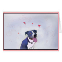 Blue Pit Bull Good Dog Greeting Cards
