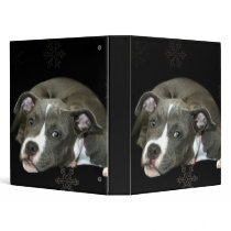 Blue pitbull puppy binder