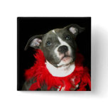 Blue Pitbull Puppy Button