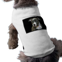 Blue Pitbull Puppy Dog Shirt