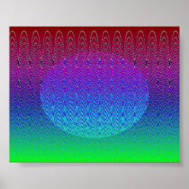 Blue Pixel Sunset #2 Posters