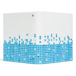 Blue Pixels 3 Ring Binder