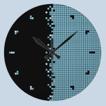 Blue Pixels Computer Geek Wall Clock wall clocks