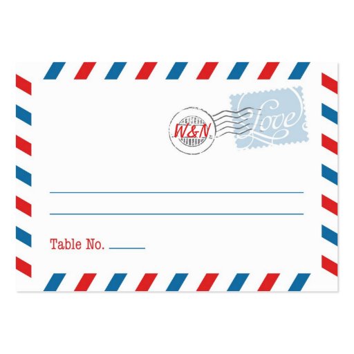 Blue Place Card Postal Service Collection Business Card