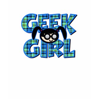Blue Plaid Geek
                           Girl with Graphic shirt