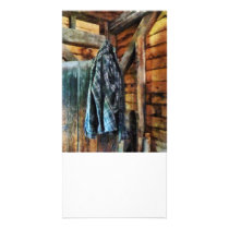 Blue Plaid Jacket in Cabin Custom Photo Card
