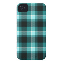 Blue Plaid Pattern Case-Mate iPhone 4 Cases