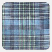 Blue Plaid Pattern Sticker