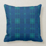 Blue Plaid Reversible Pillow