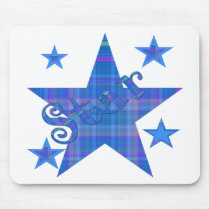 Blue Plaid STAR mousepads