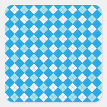 Blue Plaid Sticker
