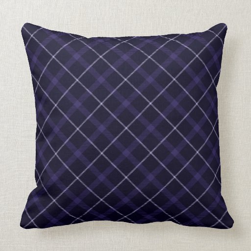 Blue Plaid / Tartan Throw Pillow Zazzle