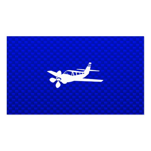 Blue Plane Business Card Templates (back side)