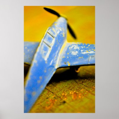 Blue plane poster by jfdupuis