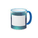 Blue Planets and Stars Frame Coffee Mugs