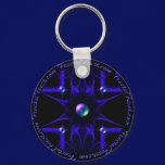 Blue Planets Keychain