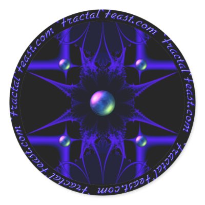 Blue Planets Stickers by FractalFeast