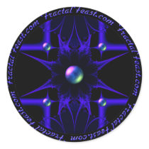 Blue Planets Stickers by FractalFeast Blue Planets Stickers