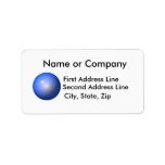 Blue Plastic ball graphic design background icon Personalized Address Labels